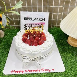 Bánh Kem Dâu Tone Trắng - MK75