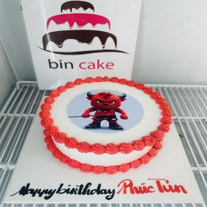 Bánh Kem Đỏ In Hình Độc Đáo Tặng Bé - MC4