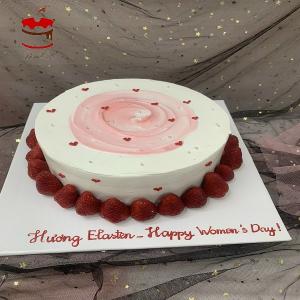 Bánh Kem Đơn Giản Decor Dâu Tây Ngon - MC42