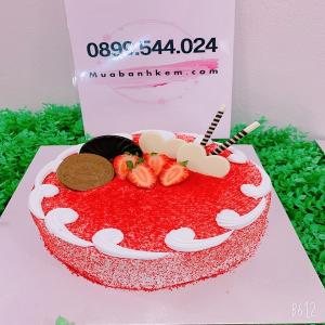 Bánh Kem Hàn Quốc Dâu Tây Phủ Bột Đỏ - MA57