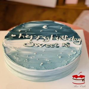 Bánh Kem Phong Cách Hàn Quốc Màu Xanh - MC85