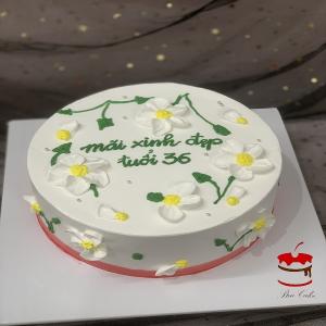 Bánh Kem Sữa Vẽ Hoa Mini Đơn Giản - MC23