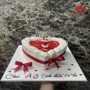 Bánh Kem Trái Tim Gắn Cherry - NA32