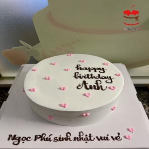Bánh Kem Trắng Trái Tim Hồng - NB29
