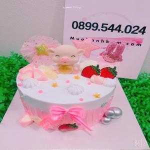 Bánh Kem Trang Trí Bé Heo Hồng - MA27