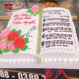 Bánh Kem Trang Trí Cuốn Sổ Nhạc Tặng Học Viên - MB79