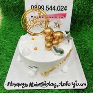 Bánh Kem Trang Trí Đơn Giản Size 16 - MA77