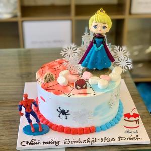 Bánh Kem Trang Trí Siêu Nhân Và Elsa - NA27