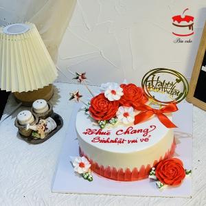 Bánh Sinh Nhật Hoa Hồng Đỏ Tặng Bạn - NA25