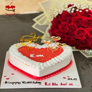 Combo Bánh & Hoa  Tươi Tặng Vợ - AK18