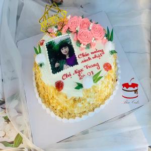 Bánh Bắp Decor Hoa Hồng In Ảnh - AB2