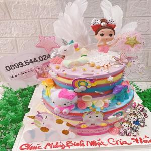 Bánh Kem 2 Tầng Công Chúa Chủ Đề Đồ Chơi - MA36