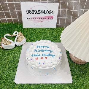 Bánh Kem Đơn Giản Chữ Xanh - MK86