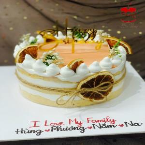 Bánh Kem Đơn Giản Decor Cam Sấy - MC43