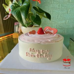 Bánh Kem Đơn Giản Gắn Dâu Tây - NB27