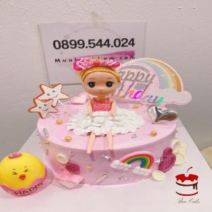 Bánh Kem Hồng Công Chúa Bé Gái - MB18