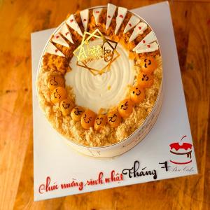 Bánh Kem Mặn Decor Hình Mặt Cười Phô Mai - MA60