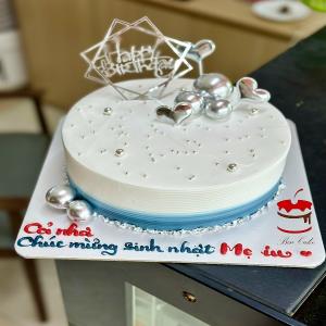 Bánh Kem Size Lớn Gắn Tim Bạc - MC79