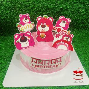Bánh Kem Trang Trí Sticker Gấu Dâu Losto - MA83