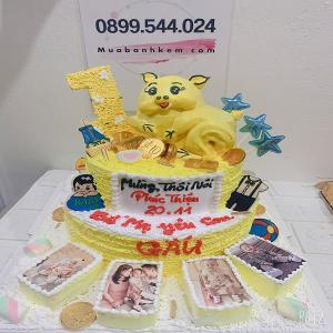 Bánh Kem Tuổi Heo Kèm Bánh Nhỏ In Ảnh - MA39
