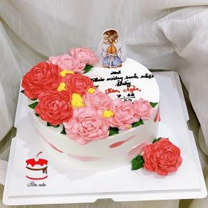 Bánh Sinh Nhật Tạo Hình Hoa Cẩm Chướng Tặng Cô Gái - NA24