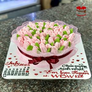 Bánh Sinh Nhật Trang Trí Hoa Tulip Tặng Mẹ - MC83