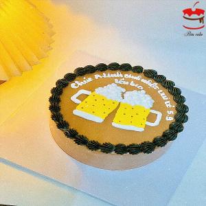 Bánh Kem Vẽ Hình 2 Cốc Bia - NC66