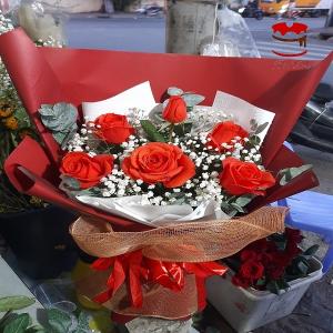 Bó Hoa Hồng 6 Bông Đơn Giản Mã 10 - AK10