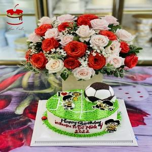 Combo Hoa Và Bánh Kem Bóng Đá Tặng Nam - AK25